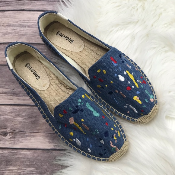 Soludos Splatter Paint Platform Espadrilles - Picture 2 of 8